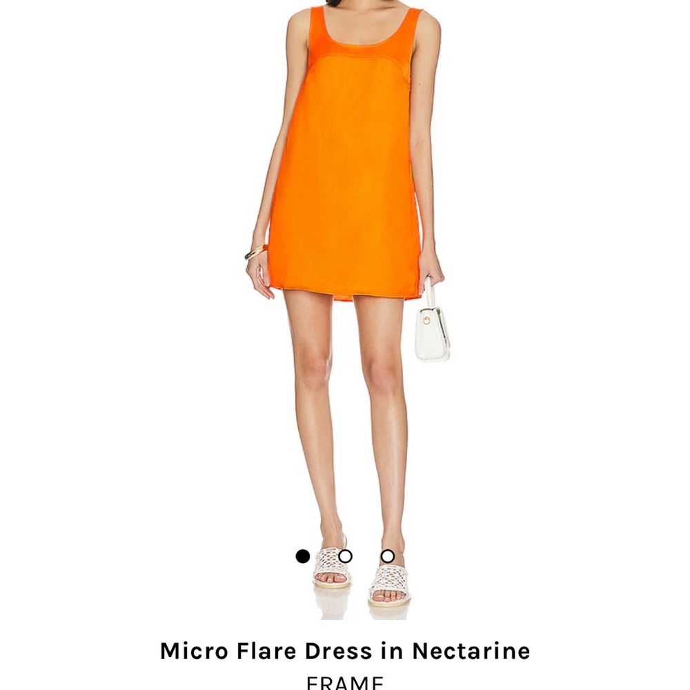FRAME Orange Dress- SMALL- Micro Flare Nectarine Dress